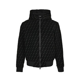 FENDI Fendi SS21 letter logo printed jersey sports jacket-4340