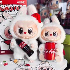 Bubble Mart labubu Coca-Cola series plush blind box macaron trendy toy figure pendant cute doll（5 styles）-2440